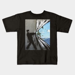 Banksy Curtain Island Kids T-Shirt